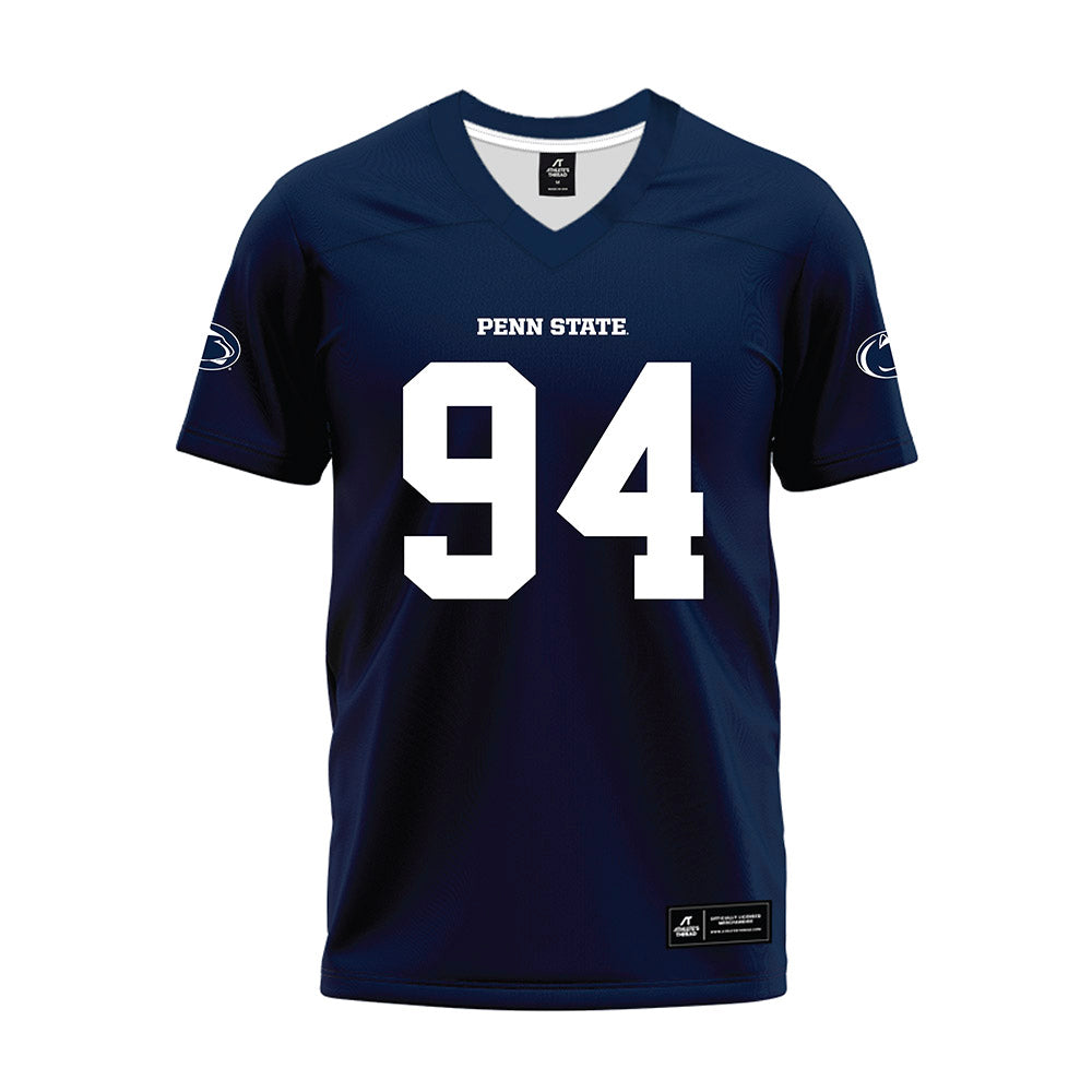 Penn State - NCAA Football : Ryan Barker - Navy Premium Football Jersey-0