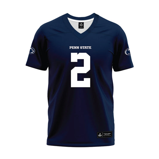 Penn State - NCAA Football : Audavion Collins - Navy Premium Football Jersey-0