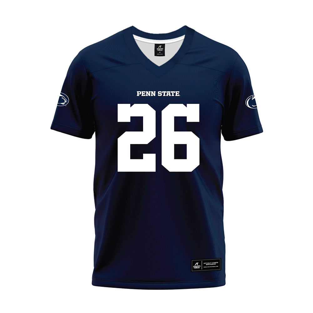Penn State - NCAA Football : Cam Wallace - Navy Premium Football Jersey-0