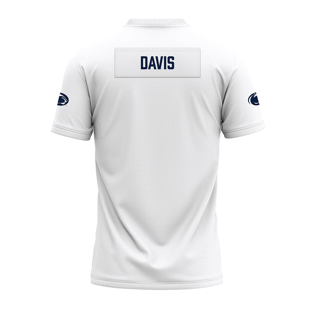 Penn State - NCAA Football : Omarion Davis - White Premium Football Jersey-1