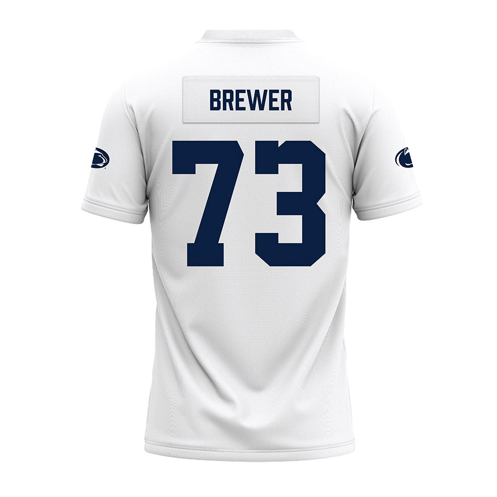 Penn State - NCAA Football : Caleb Brewer - White Premium Football Jersey-1