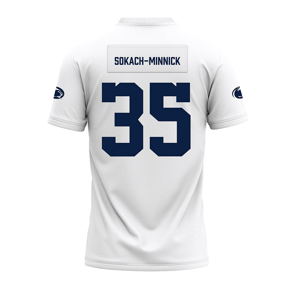 Penn State - NCAA Football : Blaise Sokach-Minnick - White Premium Football Jersey-1