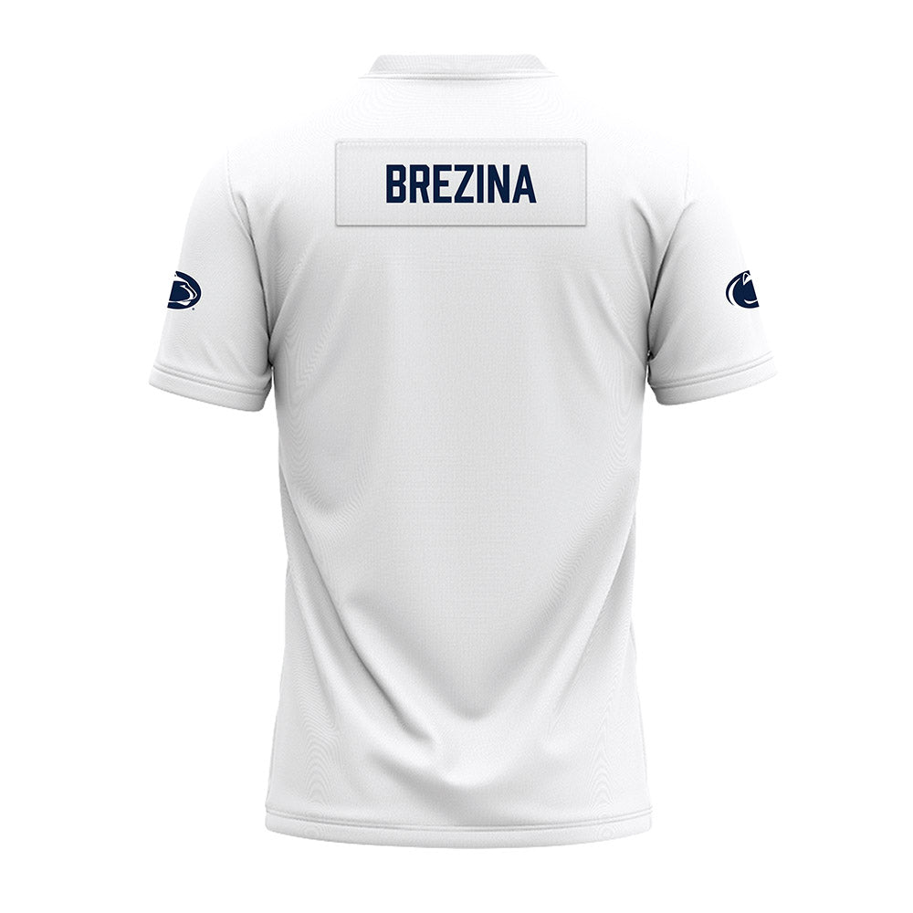 Penn State - NCAA Football : Cael Brezina - White Premium Football Jersey-1