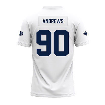 Penn State - NCAA Football : Liam Andrews - White Premium Football Jersey-1