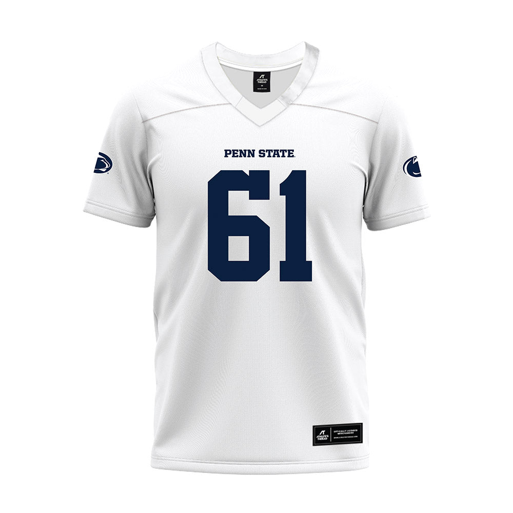 Penn State - NCAA Football : Liam Horan - White Premium Football Jersey-0
