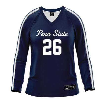 Penn State - NCAA Women's Volleyball : Whitney Lauenstein - Navy Volleyball Jersey-0