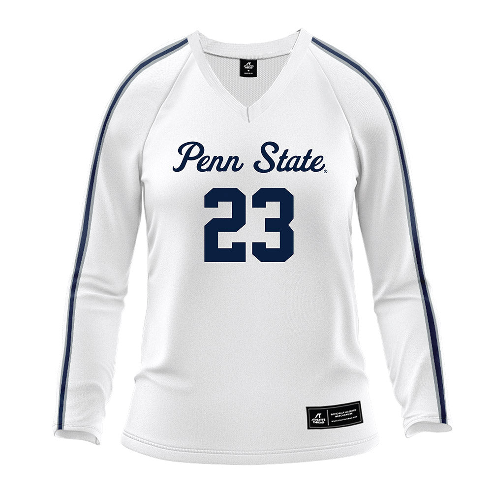 Penn State - NCAA Women's Volleyball : Haley Burgdorf - White Volleyball Jersey-0
