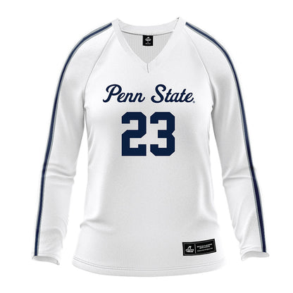Penn State - NCAA Women's Volleyball : Haley Burgdorf - White Volleyball Jersey-0