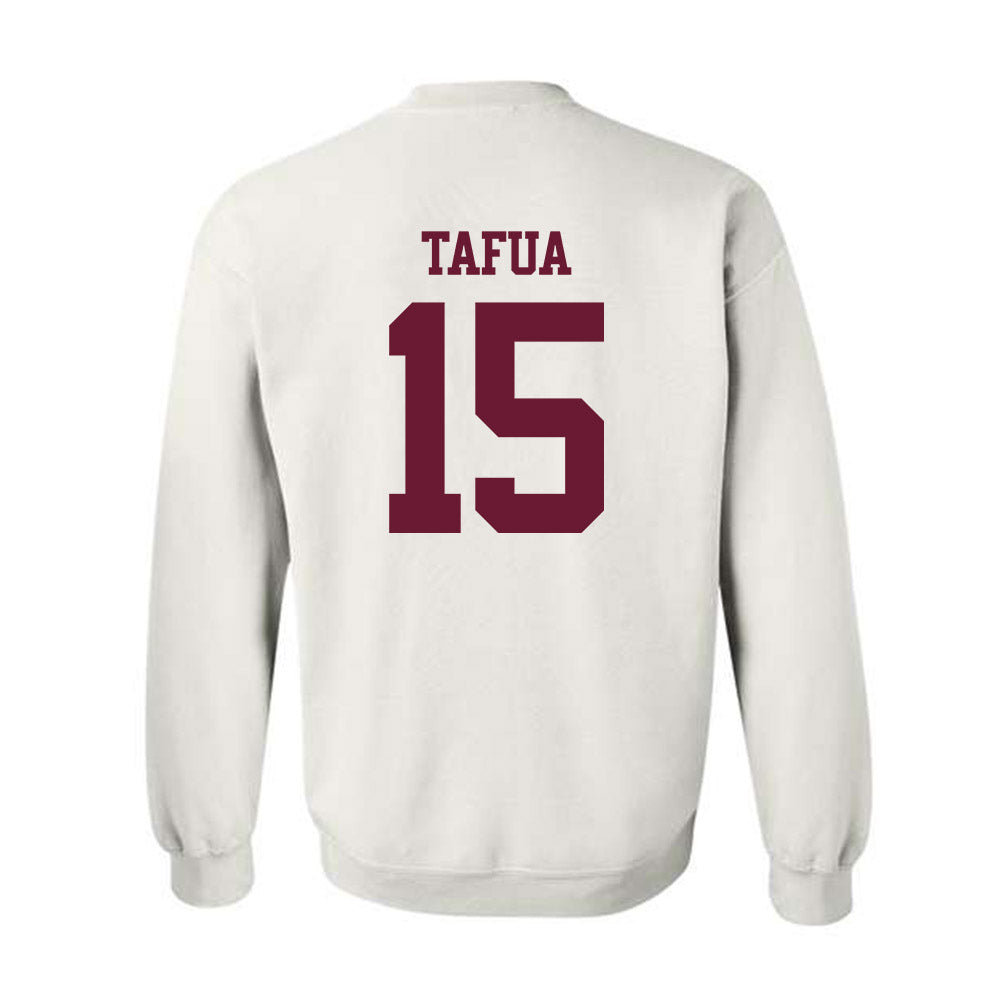 Texas A&M - NCAA Football : Caleb Tafua - Statement Shersey Crewneck Sweatshirt-1
