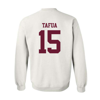 Texas A&M - NCAA Football : Caleb Tafua - Statement Shersey Crewneck Sweatshirt-1