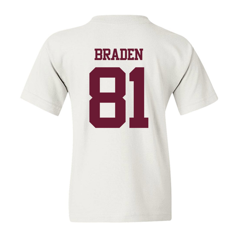 Texas A&M - NCAA Football : Luke Braden - Statement Shersey Youth T-Shirt-1