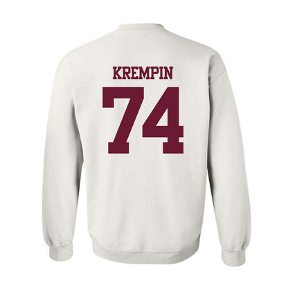 Texas A&M - NCAA Football : Zaden Krempin - Statement Shersey Crewneck Sweatshirt-1