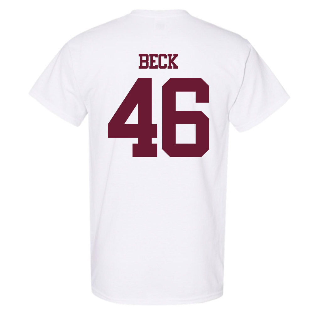 Texas A&M - NCAA Football : Qui Beck - Statement Shersey T-Shirt-1