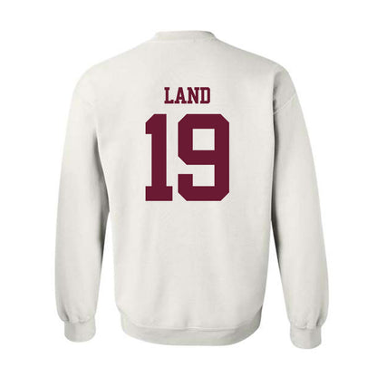 Texas A&M - NCAA Football : Paxton Land - Statement Shersey Crewneck Sweatshirt-1