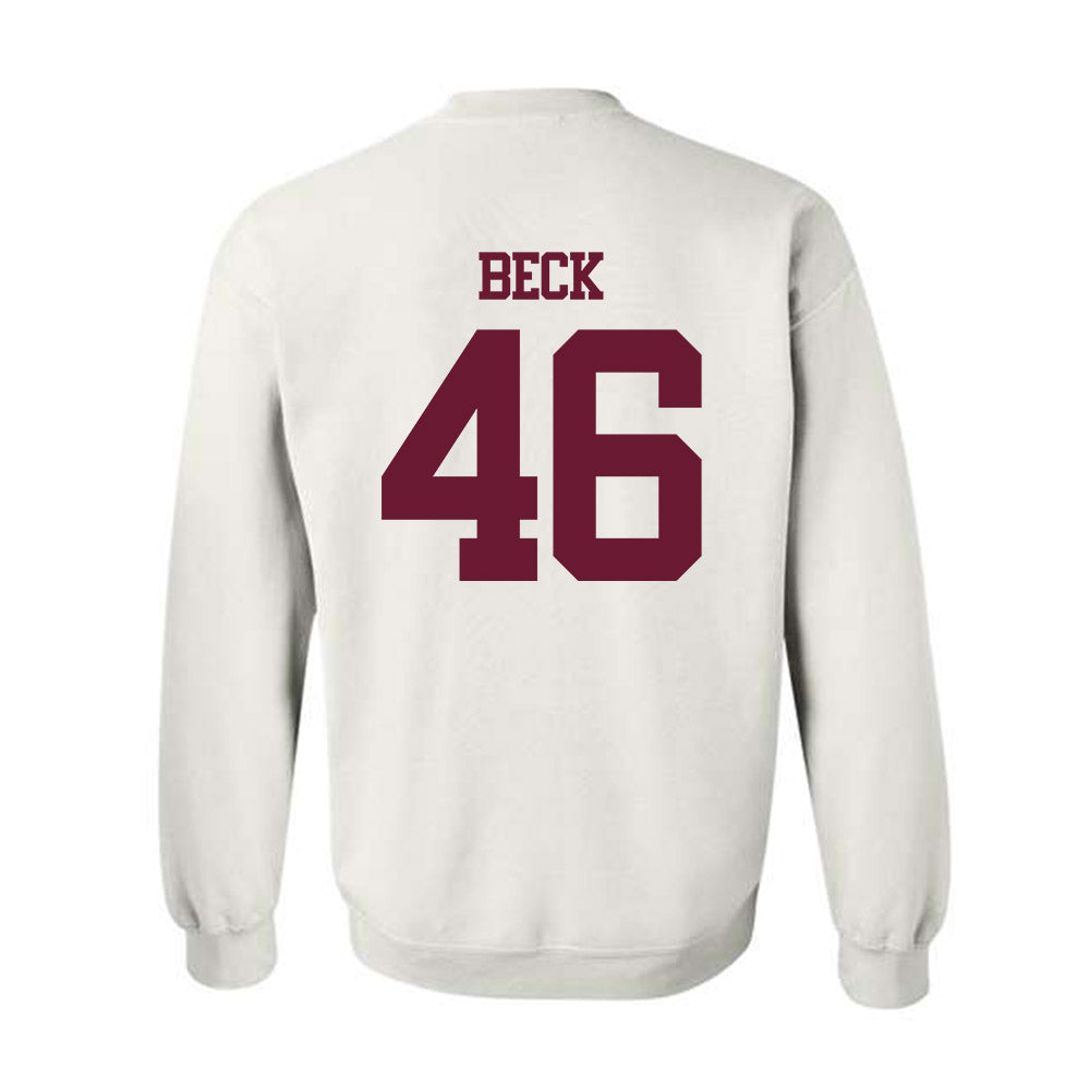 Texas A&M - NCAA Football : Qui Beck - Statement Shersey Crewneck Sweatshirt-1