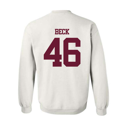 Texas A&M - NCAA Football : Qui Beck - Statement Shersey Crewneck Sweatshirt-1