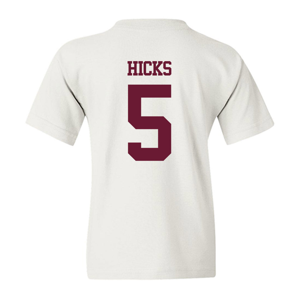 Texas A&M - NCAA Football : DJ Hicks - Statement Shersey Youth T-Shirt-1