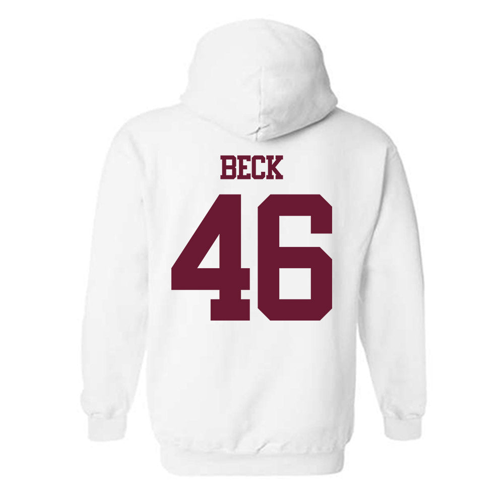 Texas A&M - NCAA Football : Qui Beck - Statement Shersey Hooded Sweatshirt-1