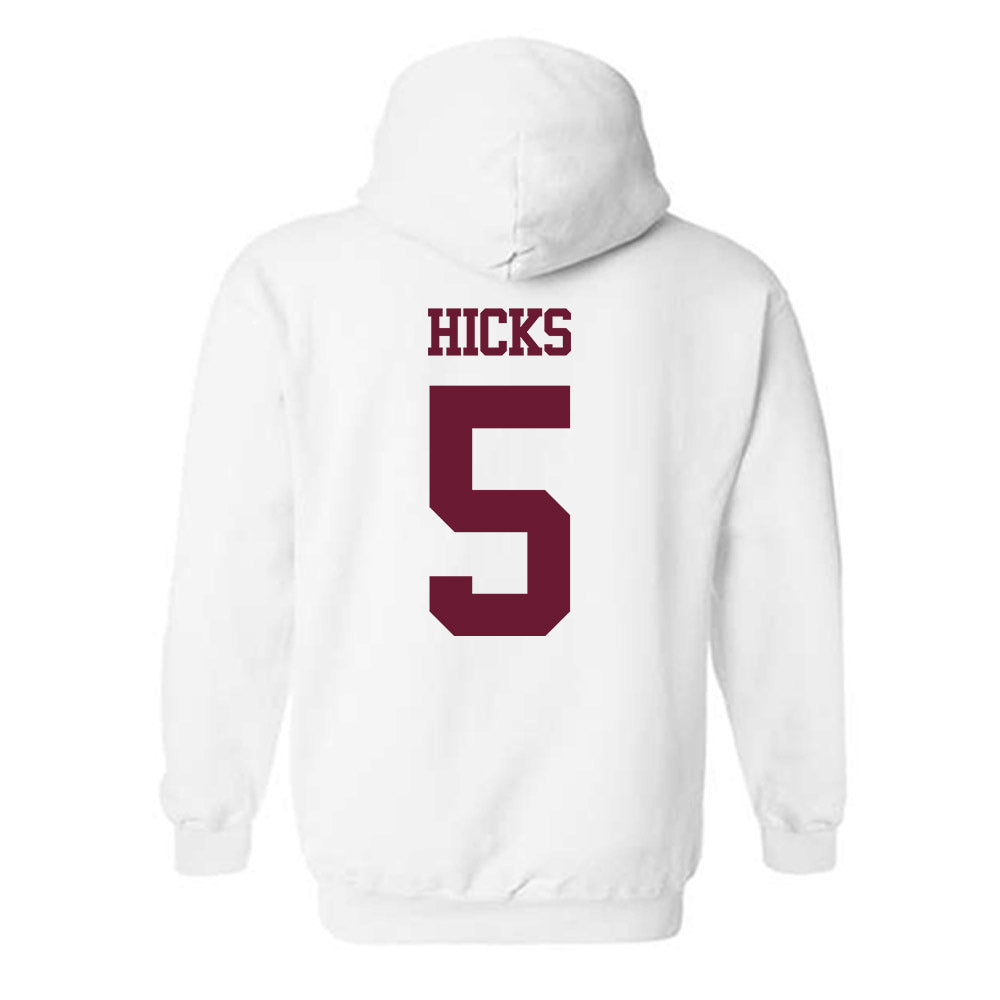 Texas A&M - NCAA Football : DJ Hicks - Statement Shersey Hooded Sweatshirt-1