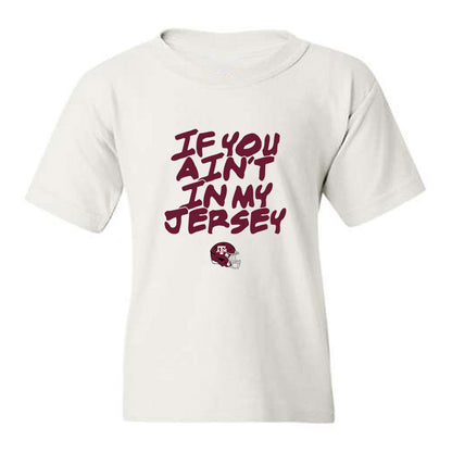 Texas A&M - NCAA Football : Alex Abbott - Statement Shersey Youth T-Shirt-0