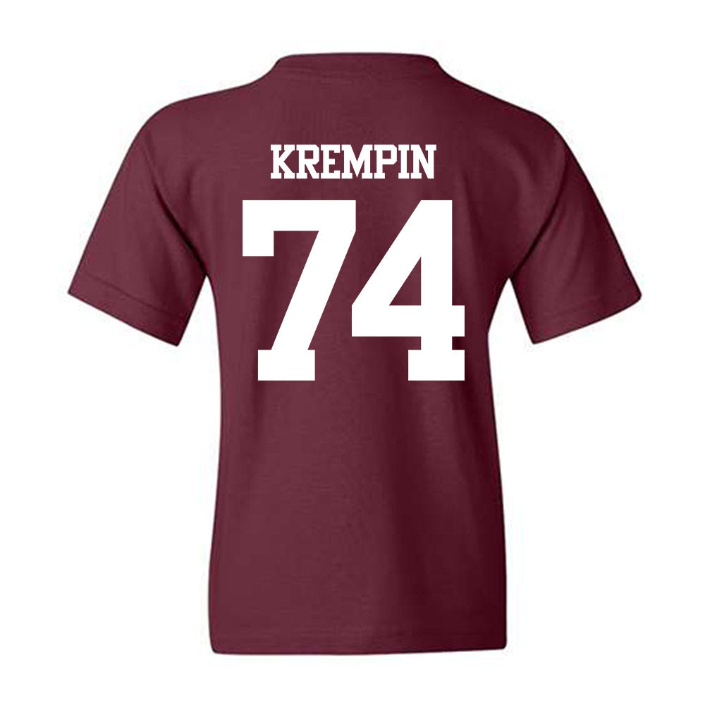 Texas A&M - NCAA Football : Zaden Krempin - Statement Shersey Youth T-Shirt-1