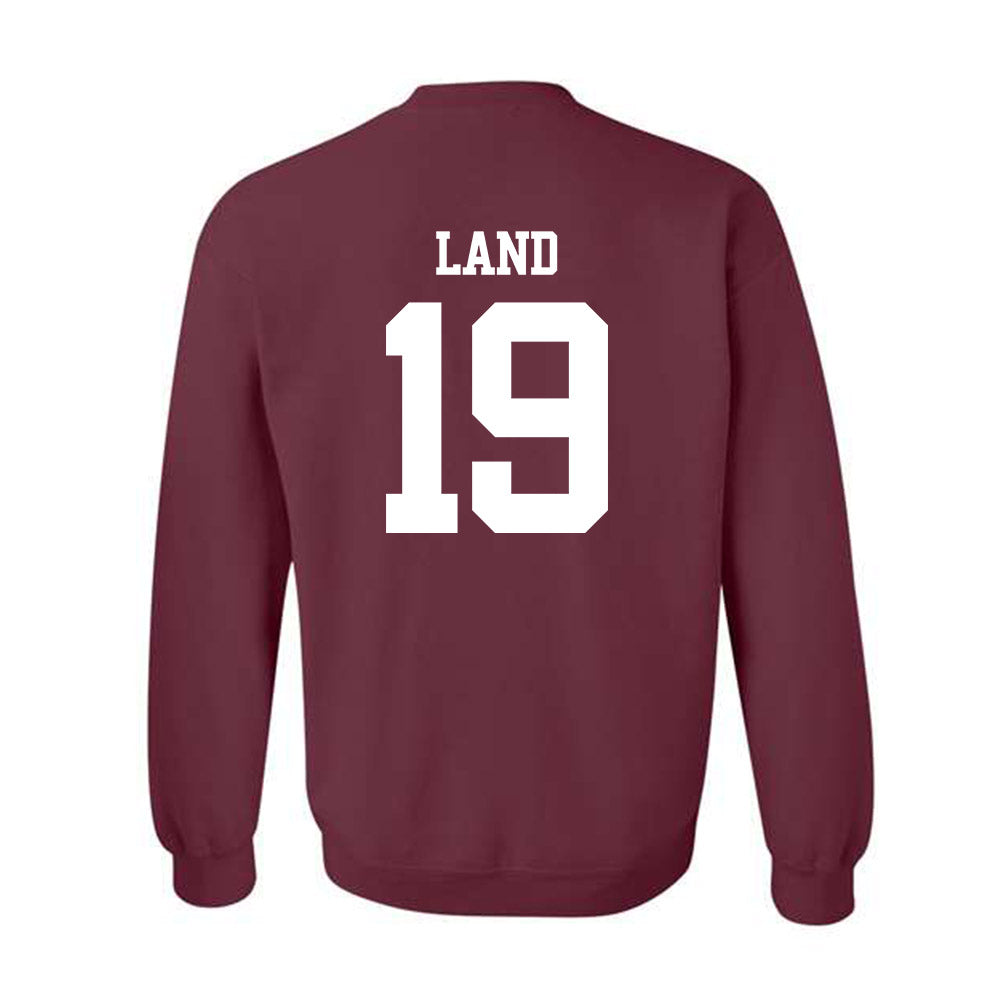 Texas A&M - NCAA Football : Paxton Land - Statement Shersey Crewneck Sweatshirt-1