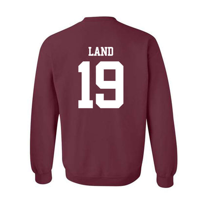 Texas A&M - NCAA Football : Paxton Land - Statement Shersey Crewneck Sweatshirt-1