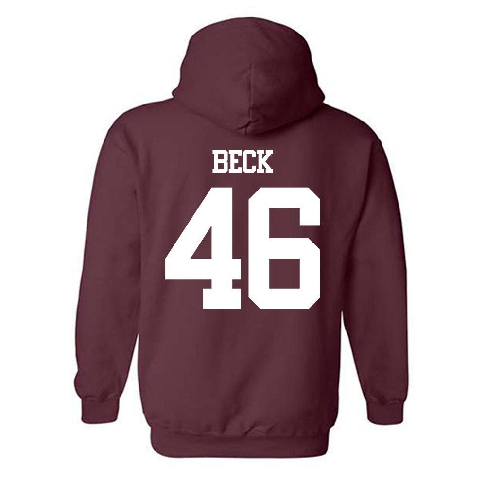 Texas A&M - NCAA Football : Qui Beck - Statement Shersey Hooded Sweatshirt-1