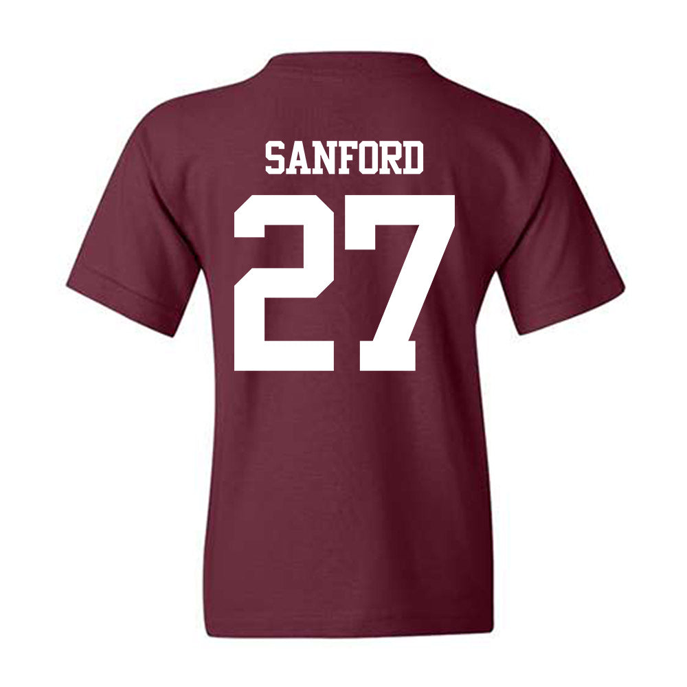 Texas A&M - NCAA Football : Daymion Sanford - Statement Shersey Youth T-Shirt-1