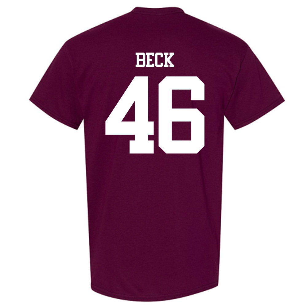 Texas A&M - NCAA Football : Qui Beck - Statement Shersey T-Shirt-1