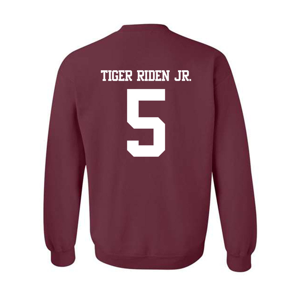 Texas A&M - NCAA Football : Deondrae Tiger Riden Jr. - Statement Shersey Crewneck Sweatshirt-1