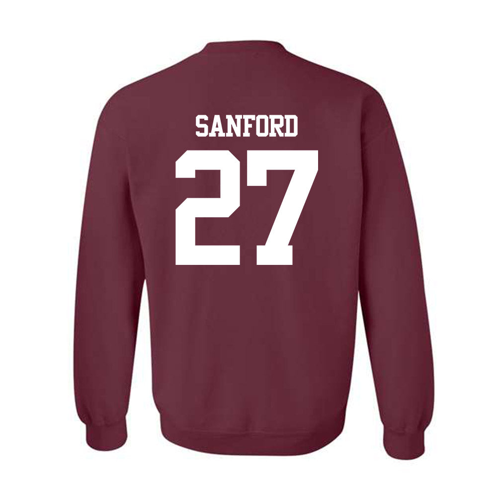 Texas A&M - NCAA Football : Daymion Sanford - Statement Shersey Crewneck Sweatshirt-1