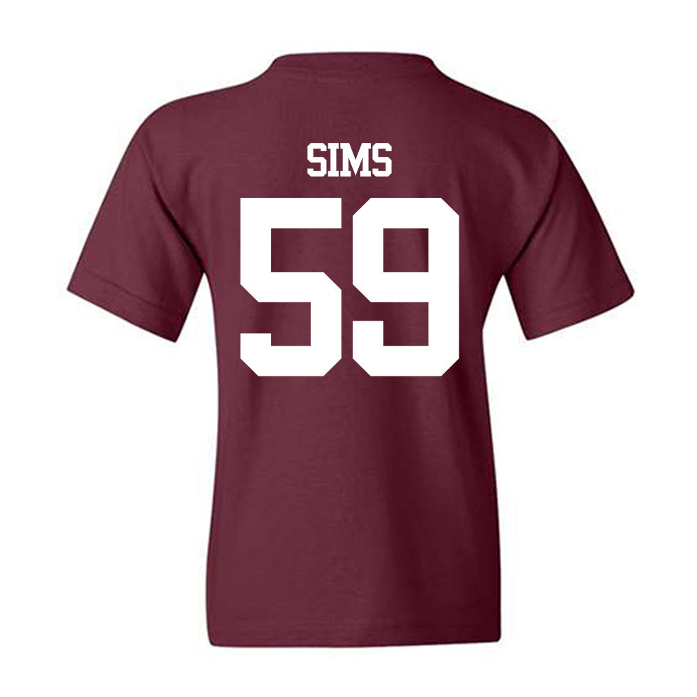 Texas A&M - NCAA Football : Chace Sims - Statement Shersey Youth T-Shirt-1