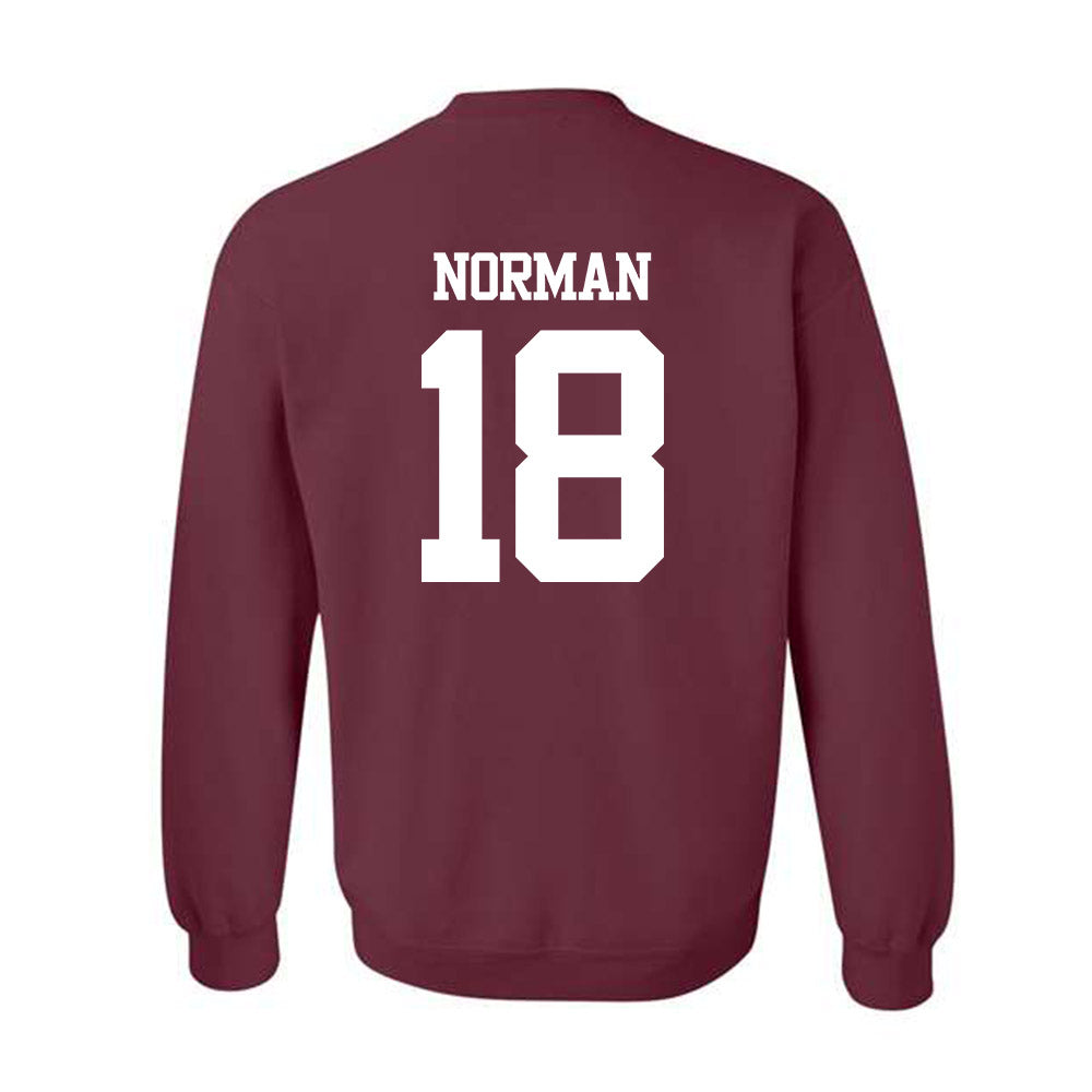 Texas A&M - NCAA Football : TK Norman - Statement Shersey Crewneck Sweatshirt-1