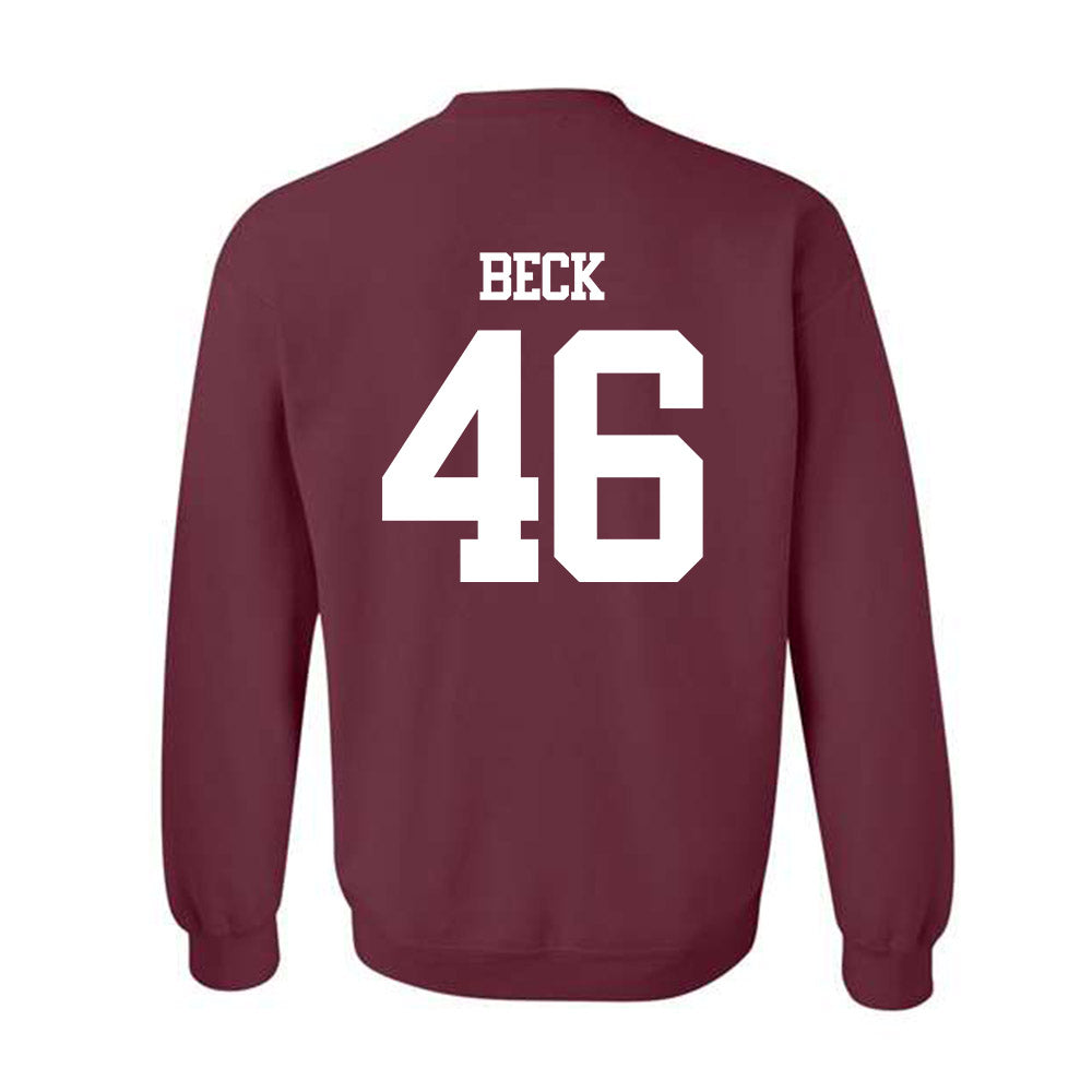 Texas A&M - NCAA Football : Qui Beck - Statement Shersey Crewneck Sweatshirt-1