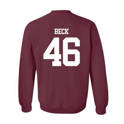 Texas A&M - NCAA Football : Qui Beck - Statement Shersey Crewneck Sweatshirt-1