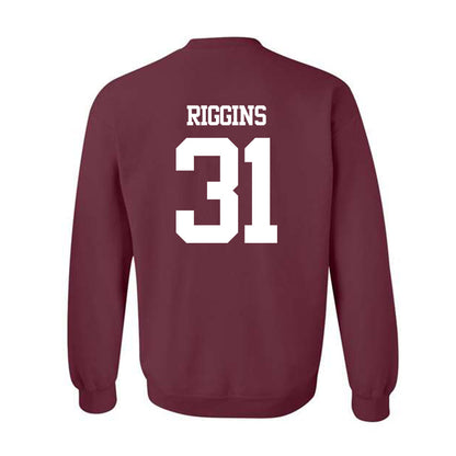 Texas A&M - NCAA Football : Kelvion Riggins - Statement Shersey Crewneck Sweatshirt-1