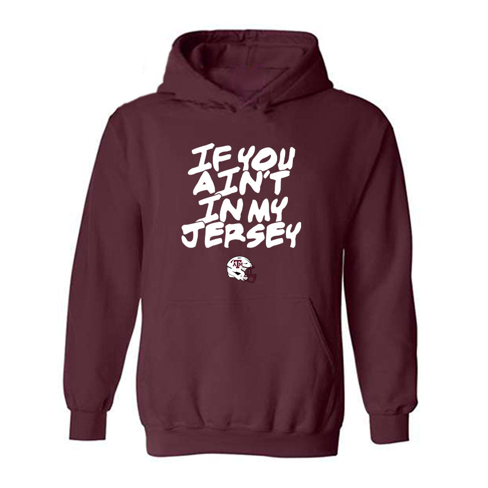 Texas A&M - NCAA Football : Justin Echols - Statement Shersey Hooded Sweatshirt-0
