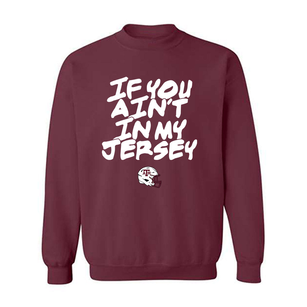 Texas A&M - NCAA Football : Gray Evans - Statement Shersey Crewneck Sweatshirt-0