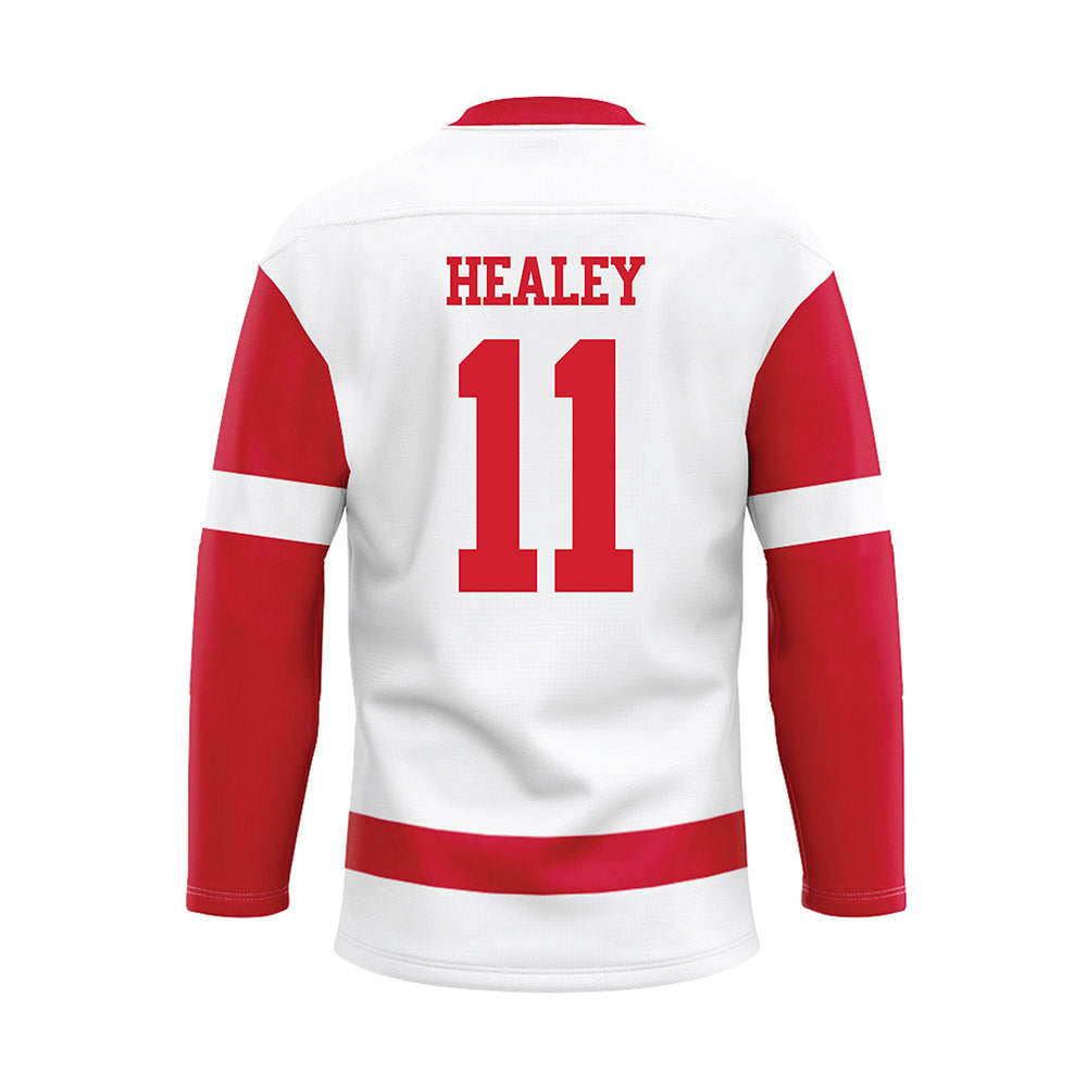 BU - NCAA Women's Ice Hockey : Sydney Healey - White Hockey Jersey-1