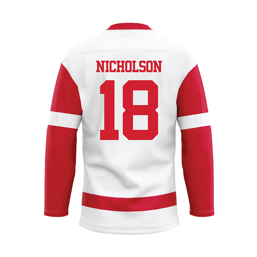 BU - NCAA Women's Ice Hockey : Neely Nicholson - White Hockey Jersey-1