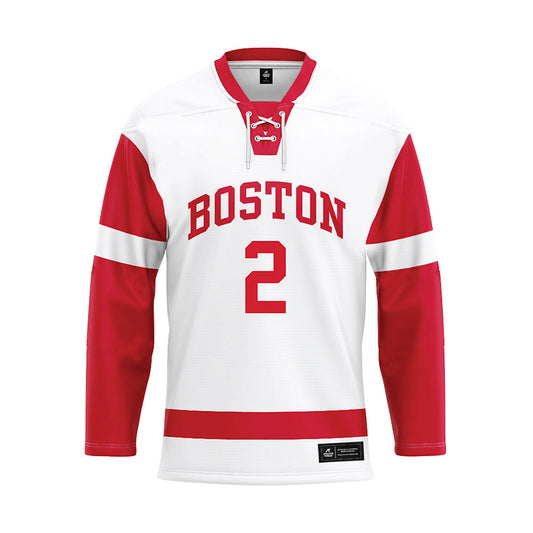 BU - NCAA Women's Ice Hockey : Maeve Carey - White Hockey Jersey-0
