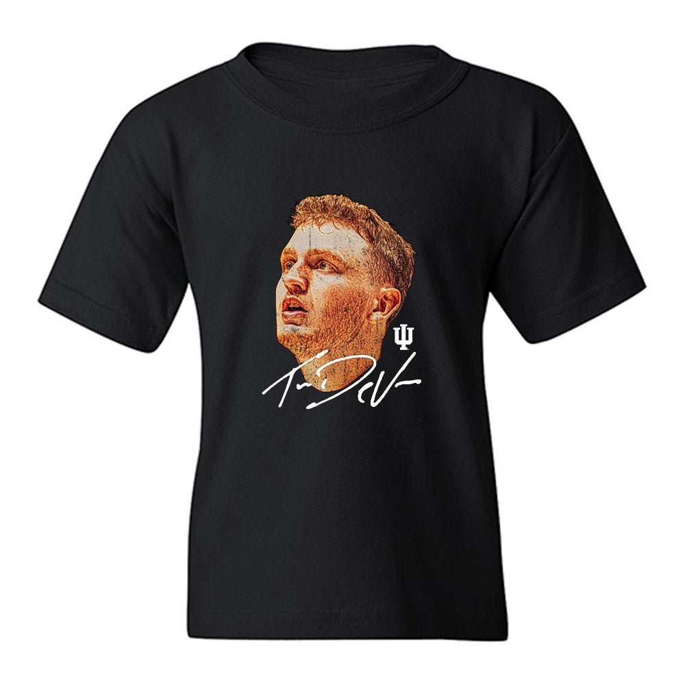 Indiana - NCAA Men's Basketball : Tucker DeVries - Game Face Youth T-Shirt-0