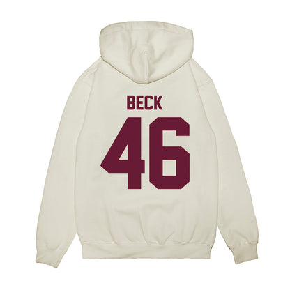 Texas A&M - NCAA Football : Qui Beck - Vintage Premium Hooded Sweatshirt-1