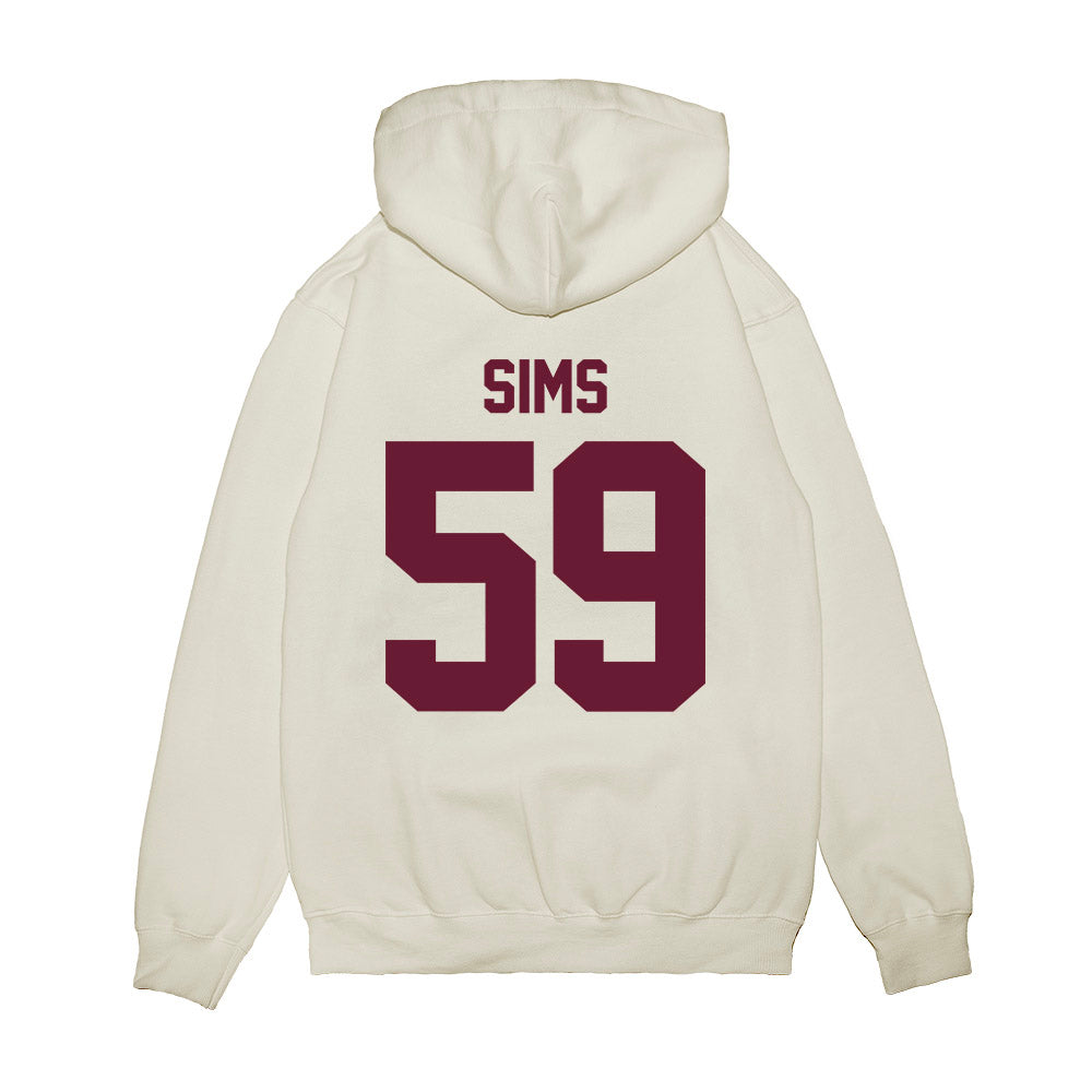 Texas A&M - NCAA Football : Chace Sims - Vintage Premium Hooded Sweatshirt-1