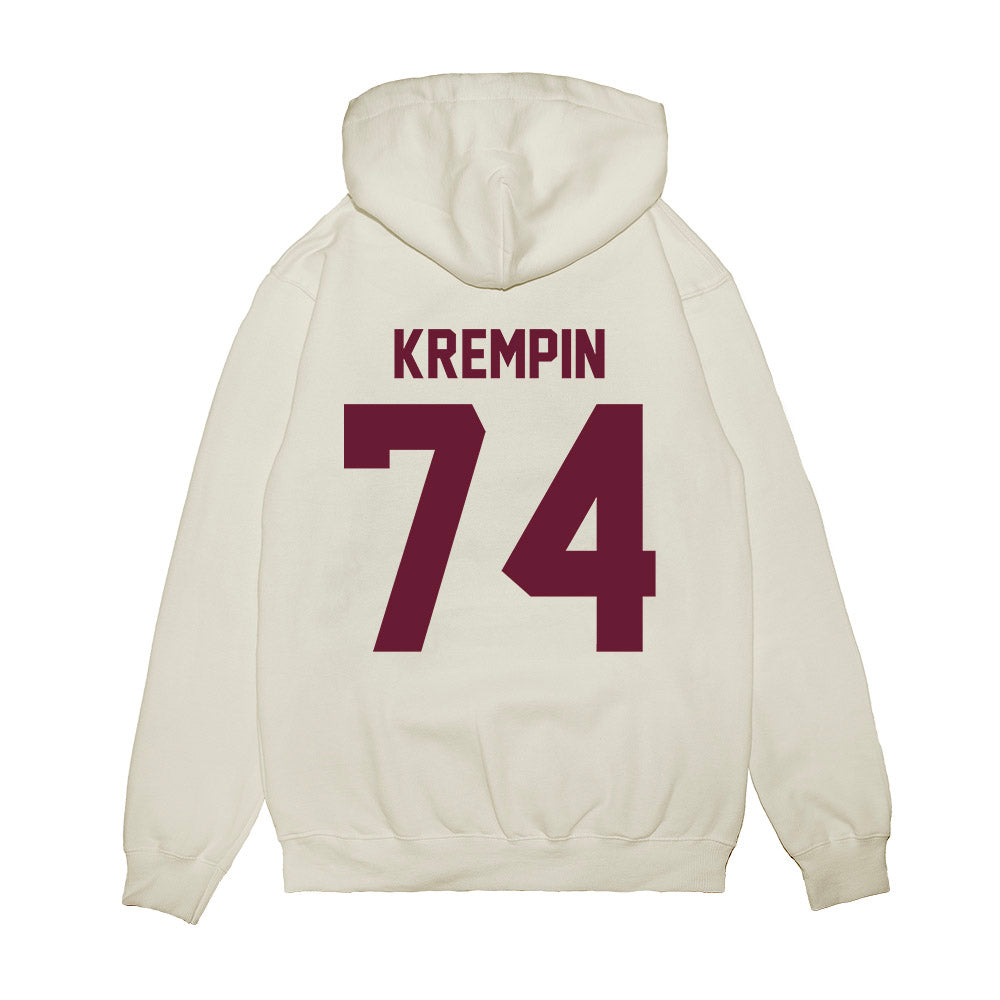 Texas A&M - NCAA Football : Zaden Krempin - Vintage Premium Hooded Sweatshirt-1