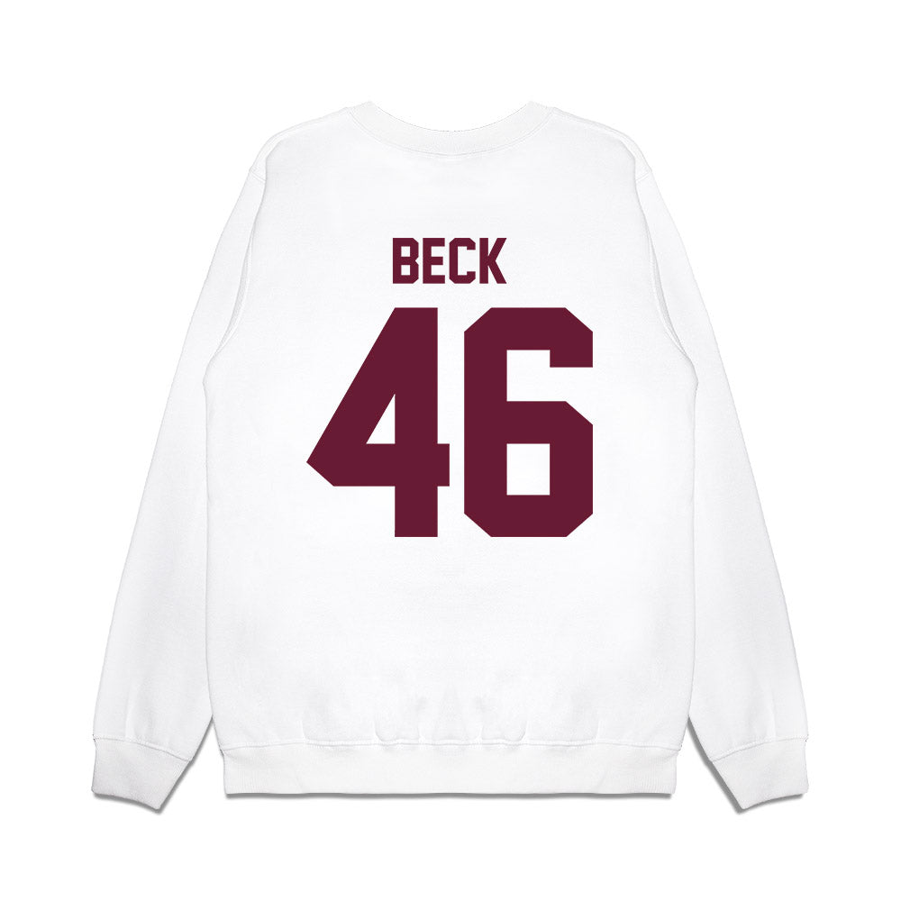 Texas A&M - NCAA Football : Qui Beck - Vintage Premium Crewneck Sweatshirt-1