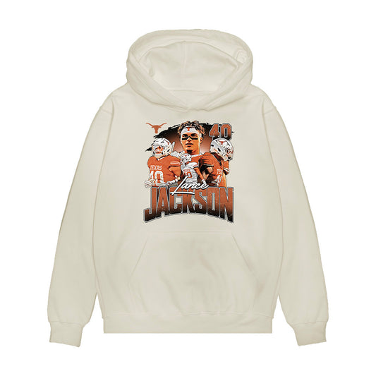 Texas - NCAA Football : Lance Jackson - Collage Premium Hooded Sweatshirt-0