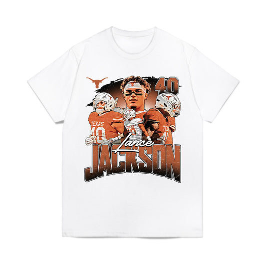 Texas - NCAA Football : Lance Jackson - Collage Comfort Colors T-Shirt-0