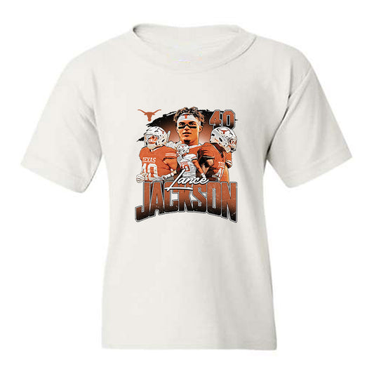 Texas - NCAA Football : Lance Jackson - Collage Youth T-Shirt-0